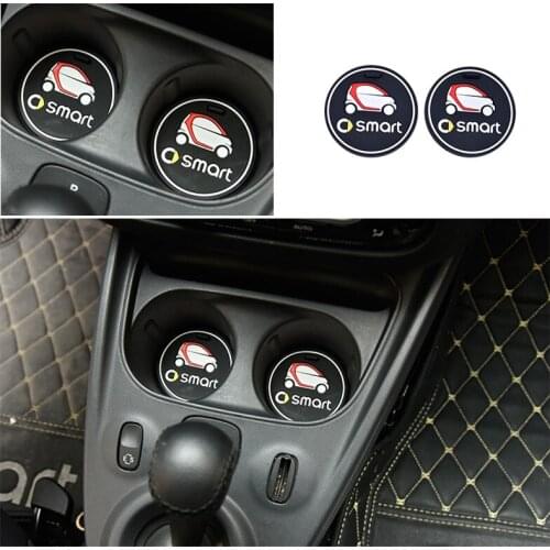 Car Silicone Luminous Door Slot Non Slip Water Coaster For Mercedes Smart Fortwo Forfour 453 451 450 Car Accessories Interior