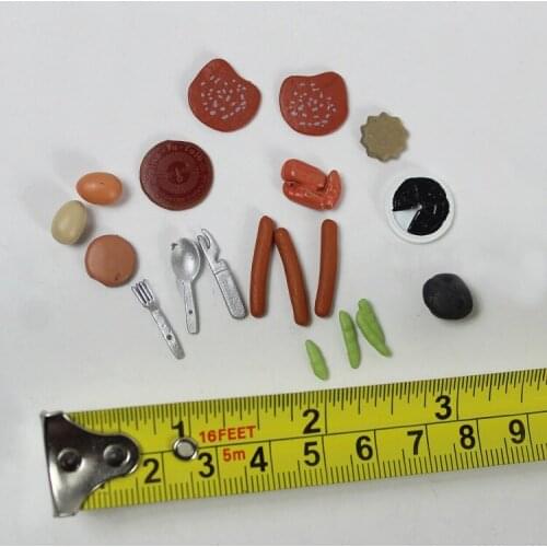 B13-22 1/6 Breakfast Models Toys Bread Forks Food Set for 12''Action Figures Bodies Scene Accessories Toys Gifts