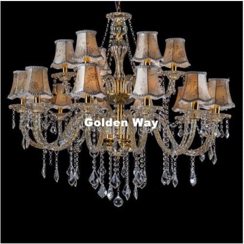 Free Shipping Clear Chandeliers Crystal Lighting AC Contemporary Cristal Glass Chandelier Light for Home Hotel Restaurant Decor