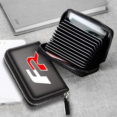 Car Genuine Leather bag Driver License Business Card Holder Wallet For FR TOLEDO Leon EXEO Mk3 Mk2 5f Ateca Altea Fr lbiza