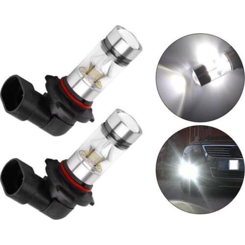 DRL Fog Light Bulbs Daytime Running Lights Car Fog lamp Car Accessories 2PCS Super White 9006 HB4 LED 2323 100W