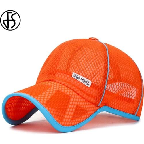 FS Kids High Quality Adjustable Baseball Caps For Boys Girls Bone Gorras Rose Orange Mesh Trucker Cap Breathable Snapback Hat