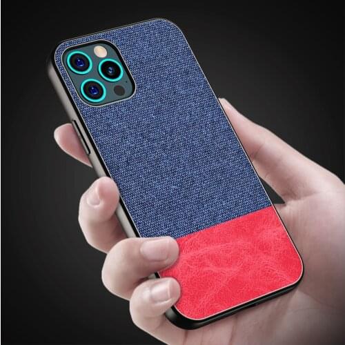 Canvas Case For Iphone 12 Pro Max 11 Pro Max Shockproof Back Cover Fashion Fabric business Phone Cases Fundas For iphone 12 Mini