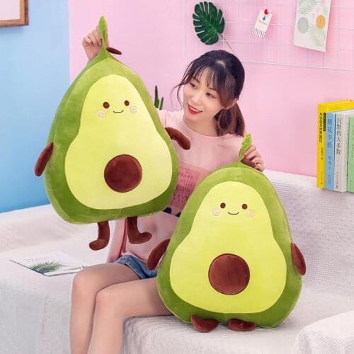 35-45-50-75CM Cute Avocado Stuffed Plush Toy Filled Doll Fruit Cushion Pillow Soft Plush Doll Toy Child Baby Girl Birthday Gift