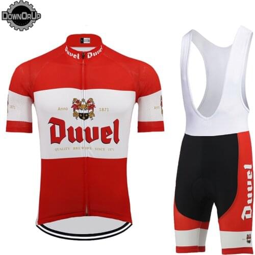 Duvel MEN cycling jersey set beer red pro team cycling clothing 9D gel breathable pad MTB ROAD MOUNTAIN bike wear racing clothes