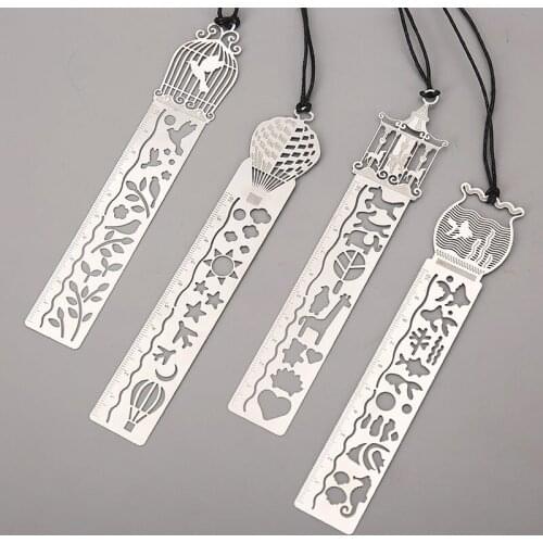 Ruler Student Stationery Ruler Multifunctional Metal Bookmark Stainless Steel Measuring Ruler Metal Ruler Steel Ruler Cute Ruler