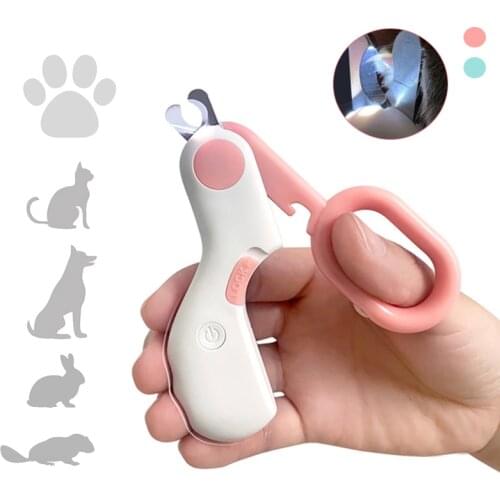 Pet Dog Nail Clipper Professional LED Light Scissors Cat Nail Trimmer Razor Sharp Blade Dog Nail Clippers Dog Products
