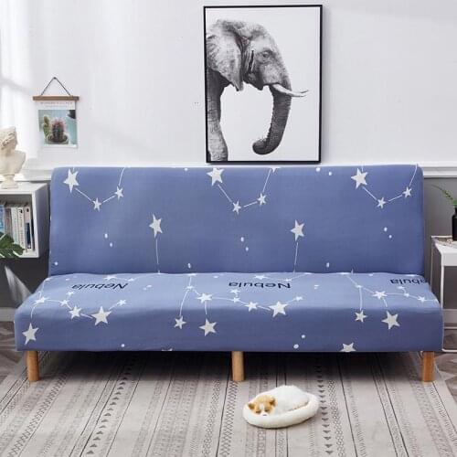 Fashion Printed Series Sofa Cover Elastic All-inclusive Without Armrest Sofa Bed Slipcover Furniture Protector Cover 2/3 seater