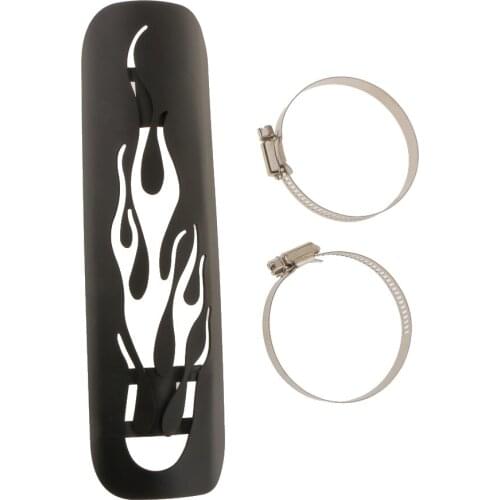 Fashion Pierced Exhaust Muffler Pipe Heat Shield Cover Heel Guard For Harley Cruise Black