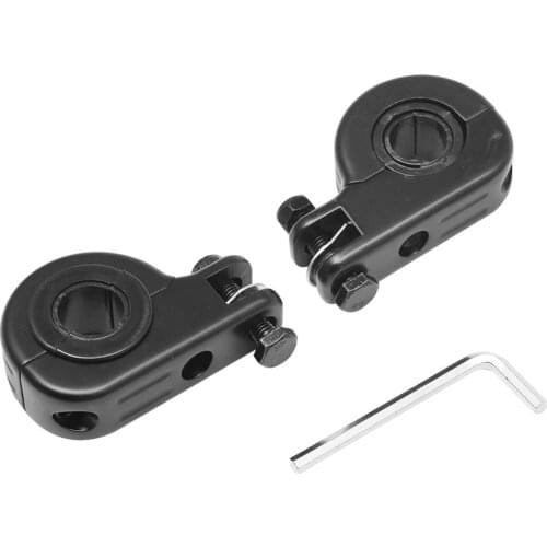 Motorcycle 1.25" Highway Engine Bars Foot Peg Mounting P Clamps Kit For Harley Touring Dyna Fatboy