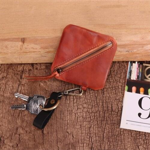 Men Women Wallets Genuine Leather Coin Purses Small Change Wallets Mini Wallet Slim Coin Bag Unxex Wallet Purse Money Bag