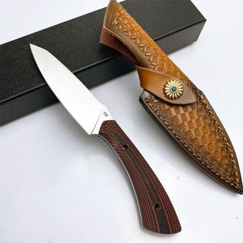 New D2 Steel Blade G10 Handle Outdoor Pocket Knife Tactical Combat Hunting Knife Camping EDC Fishing Portable Multifuntion tool