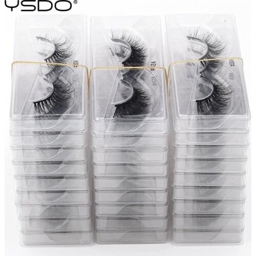 Wholesale 10/20/30/50 Pairs Real Mink Lashes Makeup Fluffy 3d Mink Eyelashes In Bulk Natural False Eyelashes Cross Fake Lashes