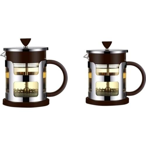 French Coffee Tea Percolator Filter Press Plunger Manual Coffee Espresso Maker Pot Barista Tools-ABUX