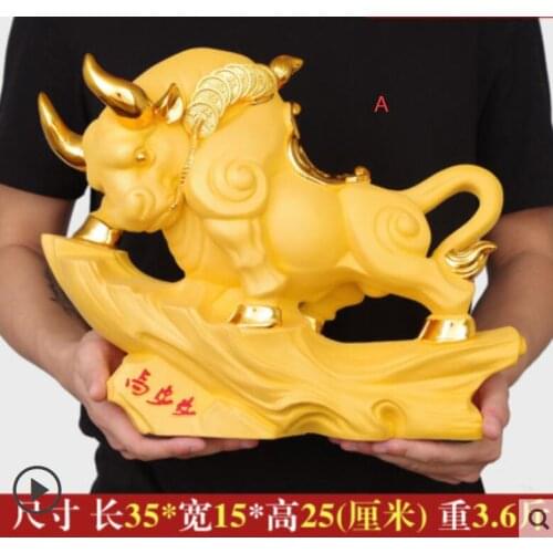 Resin Office Cattle Wall Street Cattle Crafts Decoration