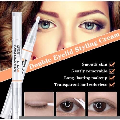 Portable Gentle and long-last Double Eyelids Styling Cream Big Eye Transparent Eyelid Super Stretch Fold Lift Eyes Shaping Tools