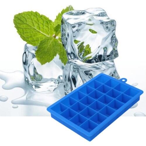 Large Grids Silicone Ice Tray Diy Ice Cream Maker Square Shape Form For Ice Fruit Ice Mold Kitchen Bar Drinking Accessories