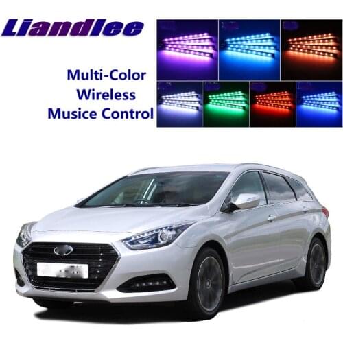 LiandLee Car Glow Interior Floor Decorative Atmosphere Seats Accent Ambient Neon light For Hyundai i40 2011~2019