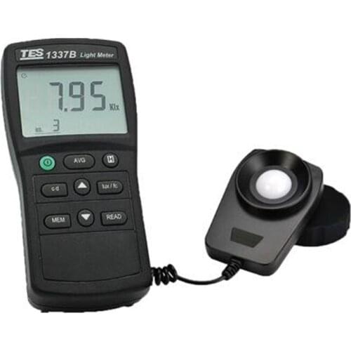 TES-1337B Lux Intensity Meter Measuring Levels Ranging 0.1-200Klux.0.01-20.00.Spectral Sensitivity Close to CIE Photopic Curve