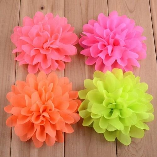 30 colors , 23pcs alternative large chiffon hair flower 10cm headband flowers