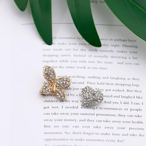 Heart-shaped New Butterfly Shape High Quality Alloy Zircon Brooch Pin Mens And Womens Dress Hat Backpack Party Brooch Jewelry