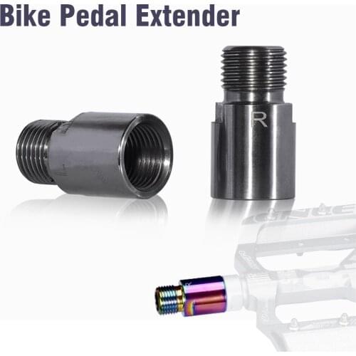1 Pair MTB Bike Pedal Extender Aluminum Alloy Foot pedal extender Lock Crank Extension Shaft Spacer For Power Bicycle pedals
