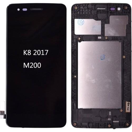 100% Original LCD For LG K8 2017 MS210 M210 LCD Display Touch Screen Digitizer with Bezel Frame Full Assembly free shipping