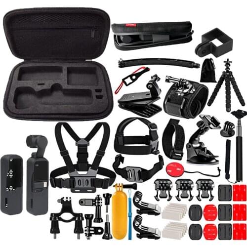 50 in 1 osmo pocket camera accessories kit Portable bag Protective case tripod base screw for dji osmo pocket camera gimbal