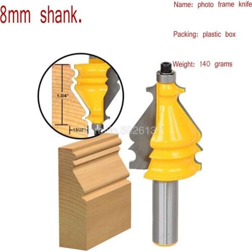 Shank Architectural Cemented Carbide Molding Router Bit Trimming Wood Milling Cutter For Woodwork Power Tools Casing & Base Set