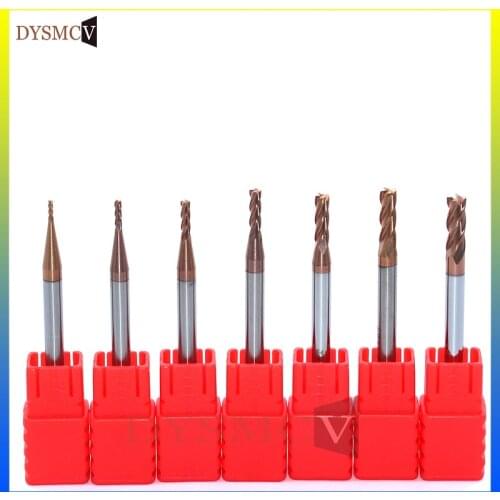 DYSMCVHRC60 4F1mm2mm3mm4mm5mm6mm8mm10mm12mm Solid Carbide Endmills 4Flute Side Milling Slotting Profiling Face Mill High Quality