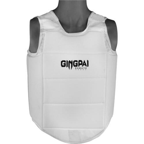 GINGPAI Adult Child Taekwondo Karate Chest Protective Vest Gear Boxing Karate Protection Equipment Breast Body Guard White Sport