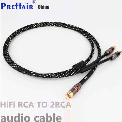 One Piece Preffair Y Adapter Cable Subwoofer Y Cable 1RCA to 2RCA audio cable