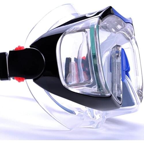 Scuba Diving Swimming Mask Set Anti-fog Underwater Snorkeling Mask Equipment Four Lens Wide Vision Mask box Snorkeling Equipment