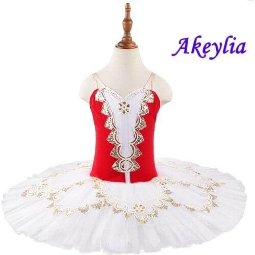 Red white pre-professional pancake ballet tutu for girl the nutcracker classical dance costume ballerina dance wear BLST20012