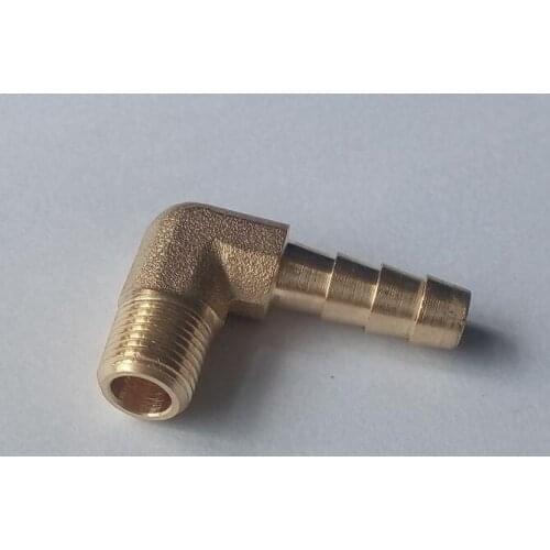 Brass Barb Fitting Male Elbow 90 Degree 1/8" NPT* 5/16" Hose ID