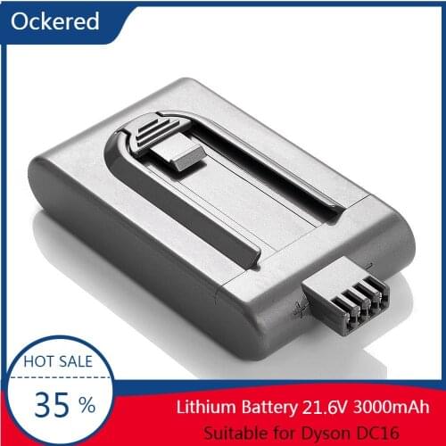 Ockered Rechargeable 21.6V 3000mAh Replacement Lithium Battery Vacuum Cleaner Battery for Dyson Sweeping Robot DC16 Animal DC16