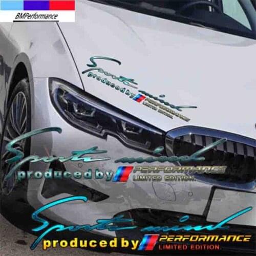M Power Sport Car Stickers Emblem Side Stripe Decal For Bmw E36 E46 E90 E91 E92 E93 E81 E82 E87 E88 E34 E39 E60 E61 E84 E83 Z4