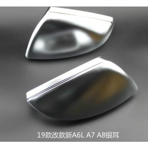 Matte Chrome Side Wing Mirror Covers Caps for Audi A6 C8 S6 RS6 A7 A8 2019 2020 2021 2022 pair replacement LHD S7 S8
