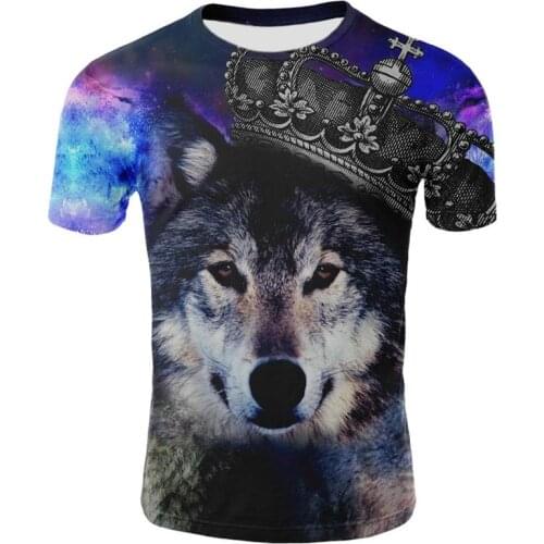 2021 Fashion 3DT-shirt Printing Animal Wolf Interesting T-shirt Trend New Simple Breathable Comfortable Summer Mens Jacket