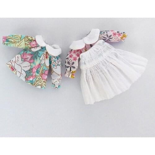 Ob11 baby dress PD9 GSC hand-made BJD Jasmine shirt suspender skirt Soft clay doll clothes suit