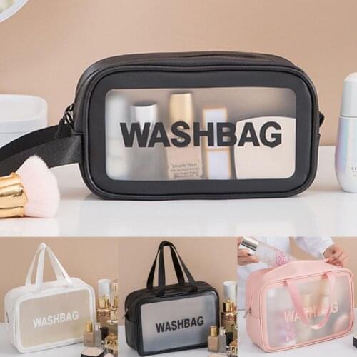 Practical Storage Pouch Large Capacity PVC Waterproof Stain Resistant Makeup Cosmetic Bag Travel Storage Bags Organization