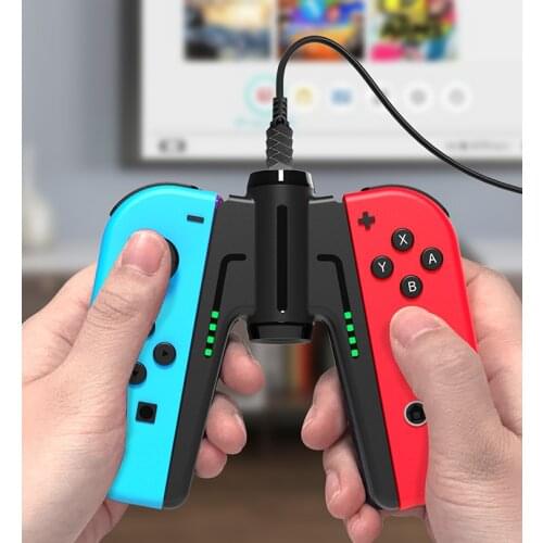 Fast Charging Handle Grip For Nintendo Switch JoyCon Controller Charger Dock Station NS Gamepad Stand Holder