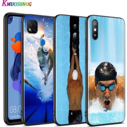 Silicone Cover Michael Phelps Swimming For Xiaomi Redmi 9T 9 9C 9A 9AT 9i 8 8A 7 6 Pro 7A 6A 5 5A 4X Plus Phone Case
