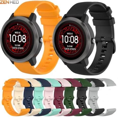 18mm 20mm 22mm Silicone Strap For Garmin Vivoactive 3 4 4S Bracelet Replacement Watchband for Garmin Venu 2 2S Smart Watch Band