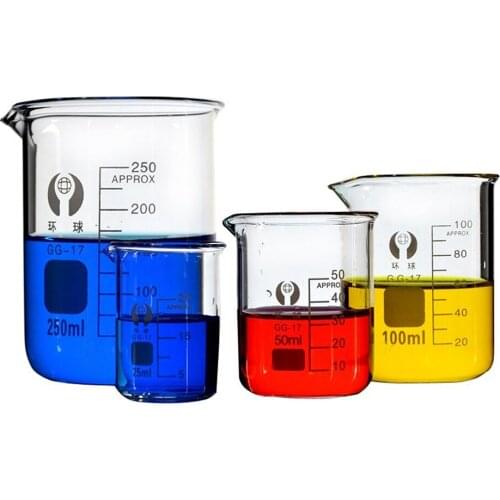 5-200ml Glass scale beaker High borosilicate beaker chemical experiment Teaching demonstration Chemical instruments Flasks