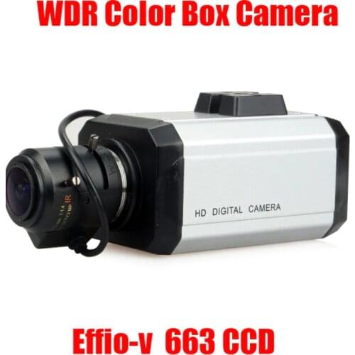 Free Shipping True WDR 1/3" Sony Double Scan 960H CCD Effio-V DSP 750TVL~800TVL Defog CCTV Monitoring Box Camera CS Mount w/OSD