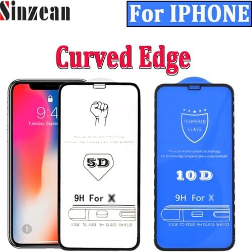 75PCS For IPHONE 13/12 Pro/11 Pro Max 5D/10D Curved Edge tempered glass For iPhone SE2/XR/XS/678 Plus 3D Full screen protector