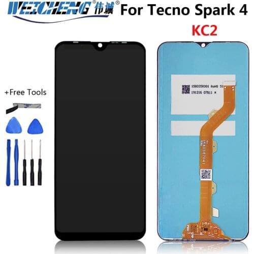 6.52'' Repair Screen For Tecno Spark 4 KC2 LCD Display+Touch Screen Digitizer Assembly For Tecno Spark4 KC2 LCD Sensor