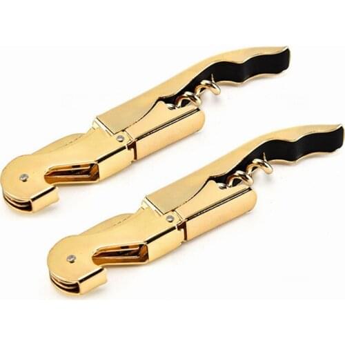 1pc Stainless Steel Golden Wine Bottle Opener Corkscrew Bottle Opener for Wine Beer Open Bar Accessories Home Supplies