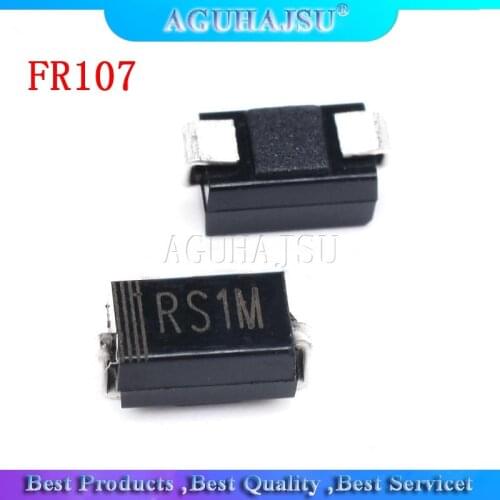 100 teile/los RS1M DO-214AC SMA FAST RECOVERY RECTIFIER FR107 SMD